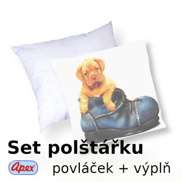 3D obliečka na vankúšik Apex - Pupy - SET Vankúšik s výplňou + Obliečka